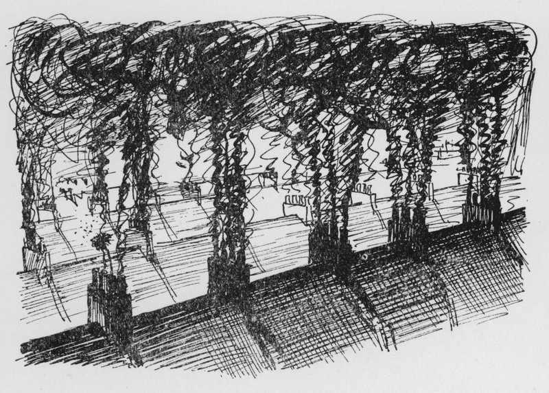 Skorstene (litho) af Pont