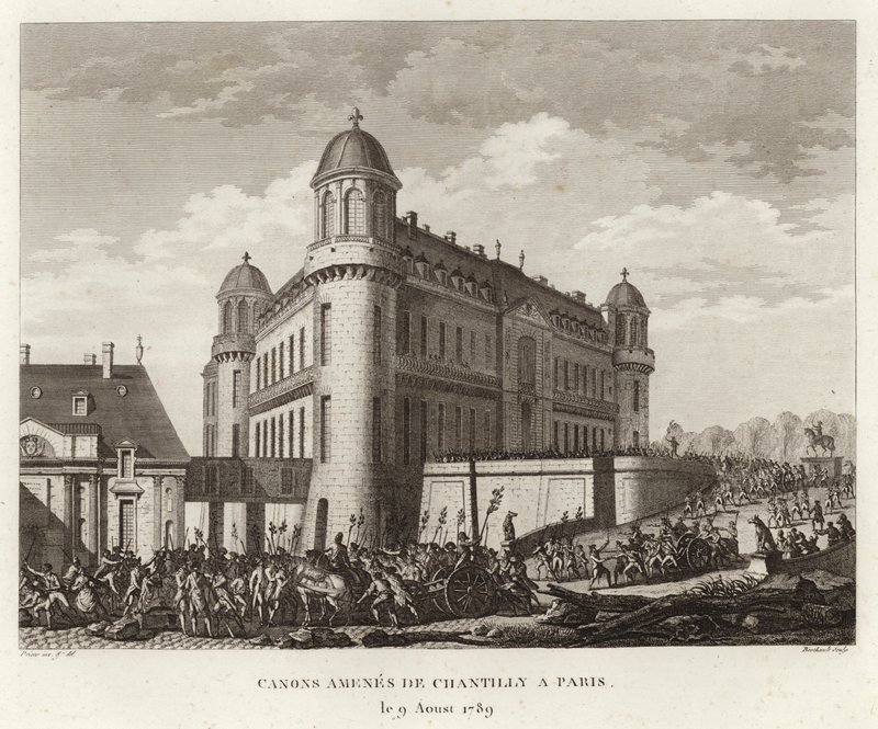 Våben bragt fra Chantilly af Prieur