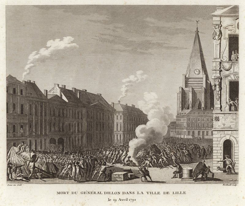 General Dillons død i Ville de Lille af Prieur