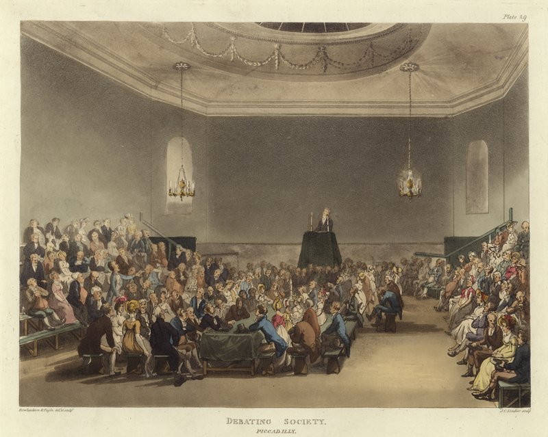 Debatselskab af Pugin and Rowlandson