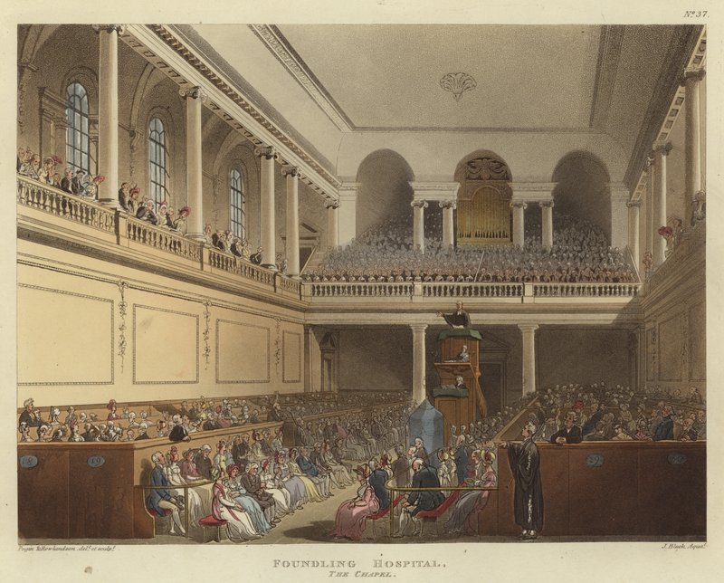 Foundling Hospital af Pugin and Rowlandson