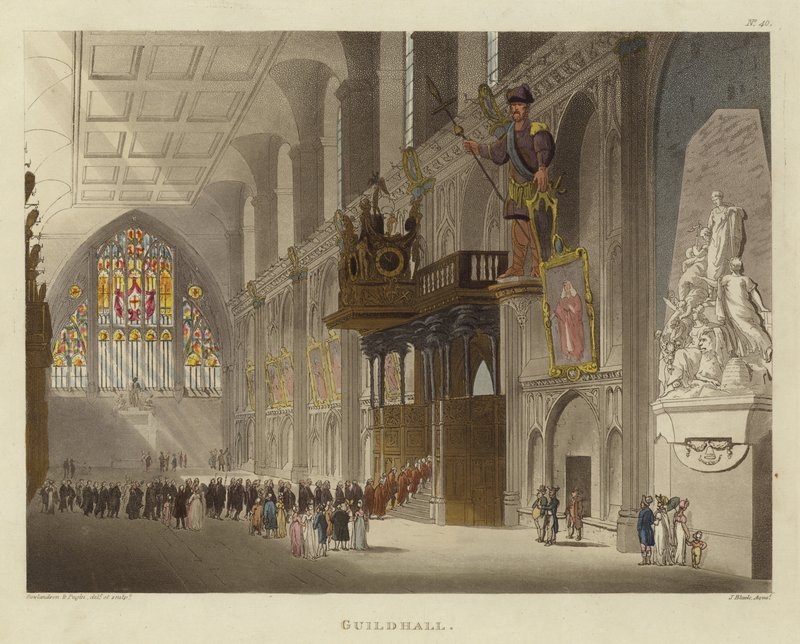 Guildhall af Pugin and Rowlandson