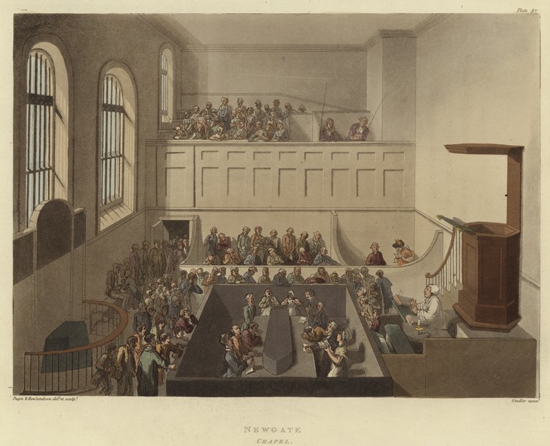 Newgate af Pugin and Rowlandson