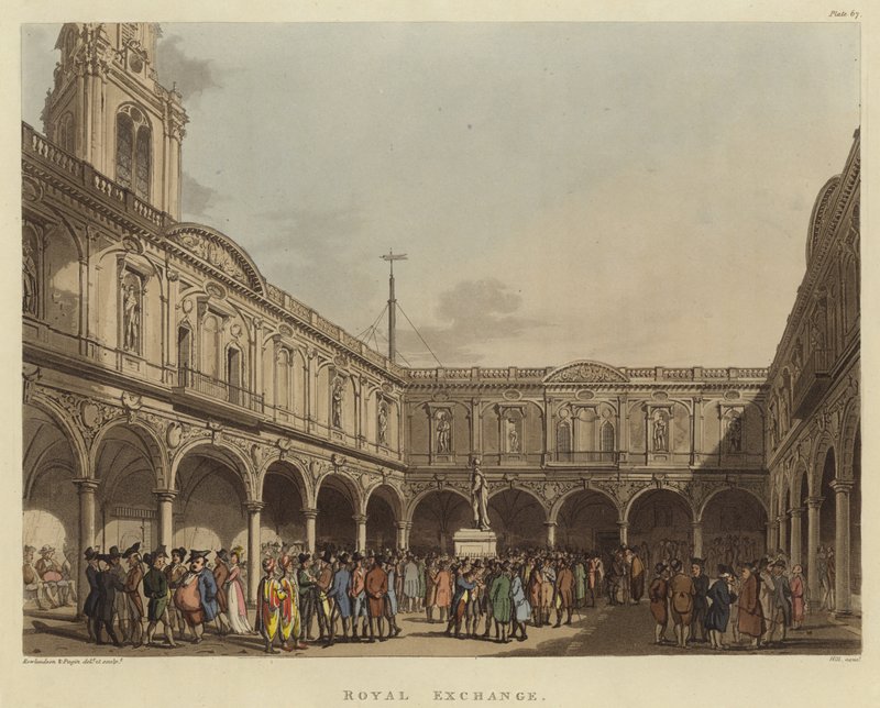 Kongelig Børs af Pugin and Rowlandson