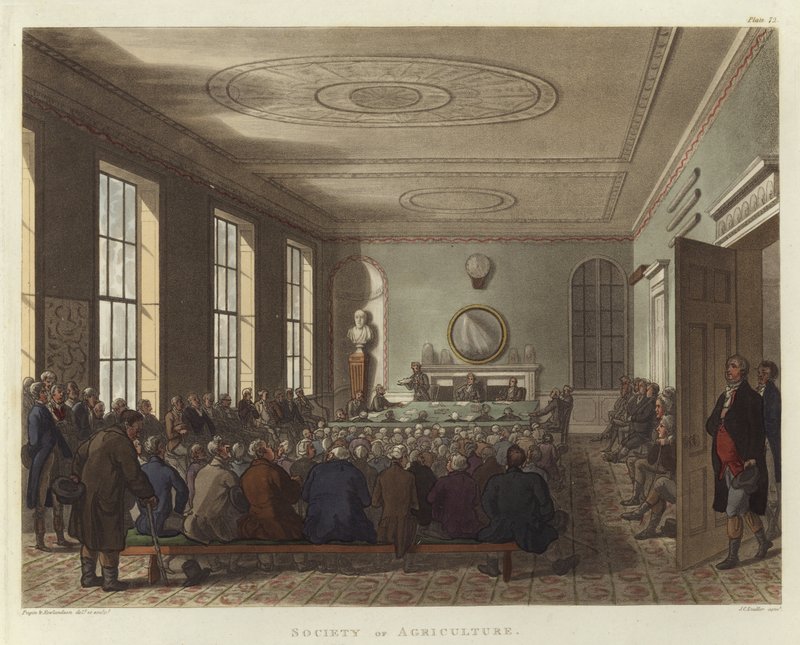 Landbrugsforeningen af Pugin and Rowlandson