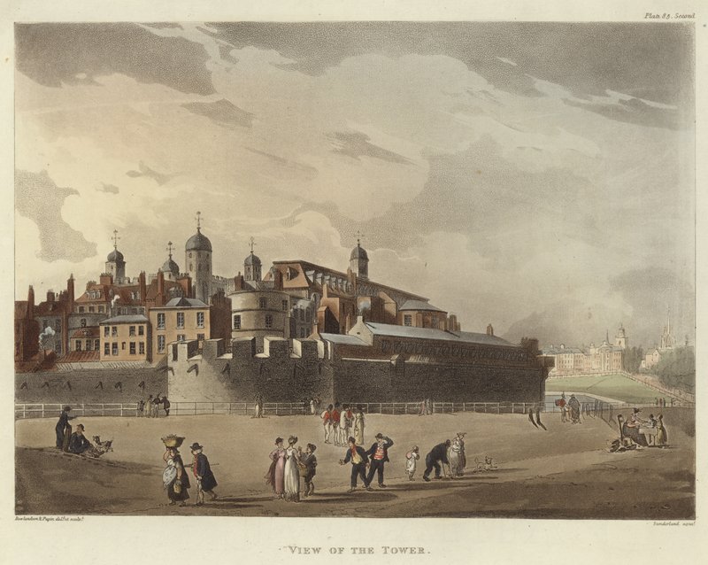Udsigt over tårnet af Pugin and Rowlandson