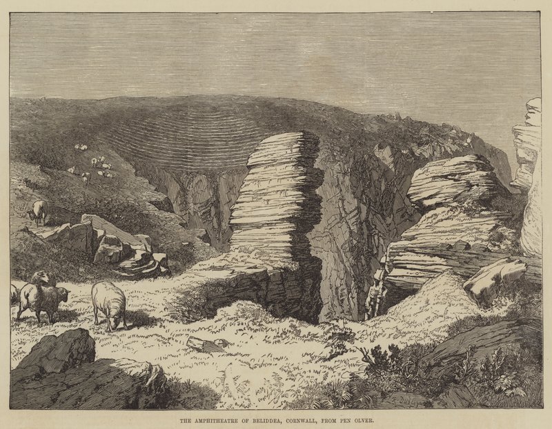Amfiteatret i Beliddea, Cornwall, fra Pen Olver af R. Dudley