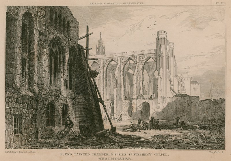 Den østlige ende af Painted Chamber og sydsiden af St Stephen