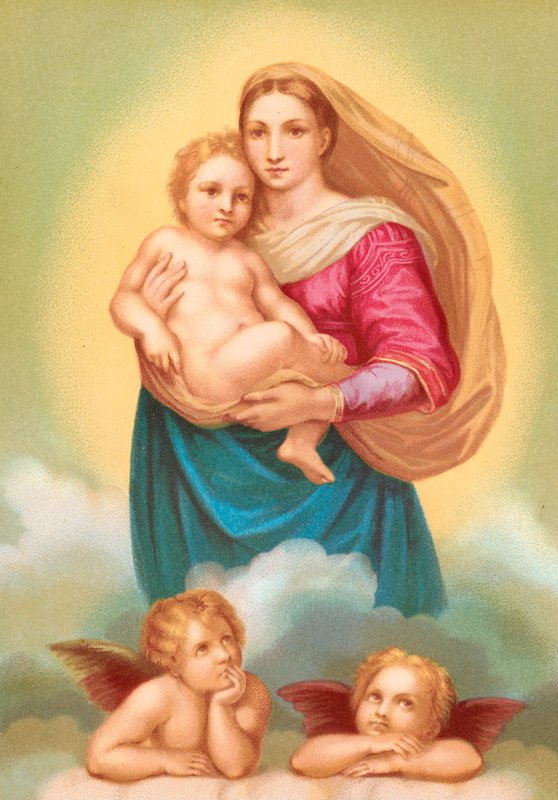 Den sixtinske madonna af Raffaello Sanzio Raphael