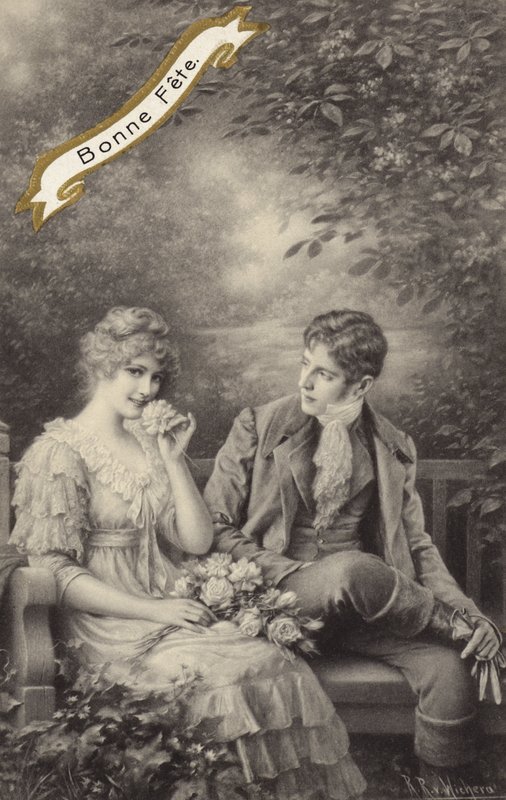 Par på en bænk af Raimund Ritter Von Brennerstein Wichera