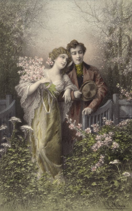 Par med blomst af Raimund Ritter Von Brennerstein Wichera