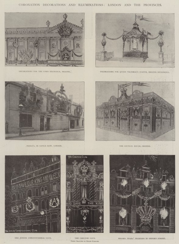 Kroningsdekorationer og belysninger, London og provinserne af Ralph Cleaver