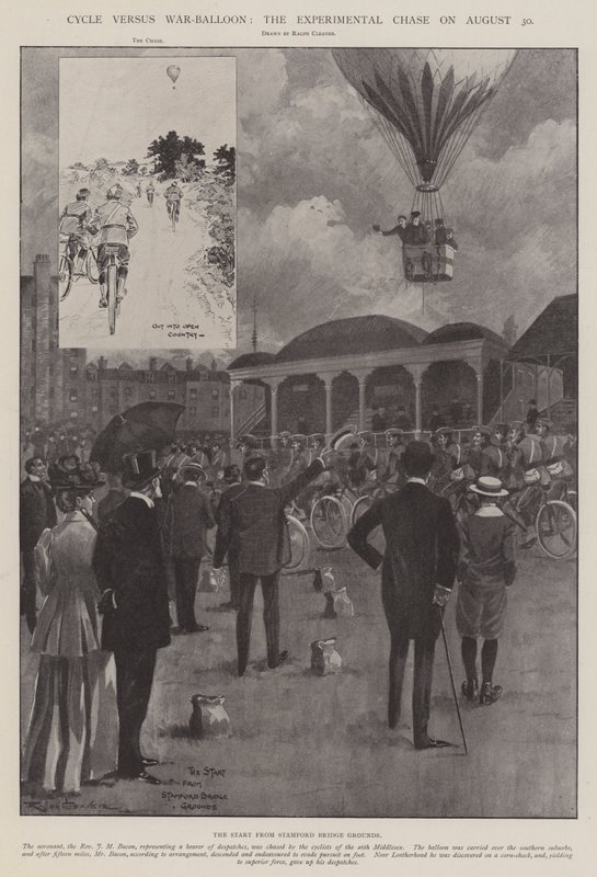 Cyklus versus krigsballon, den eksperimentelle jagt den 30. august af Ralph Cleaver