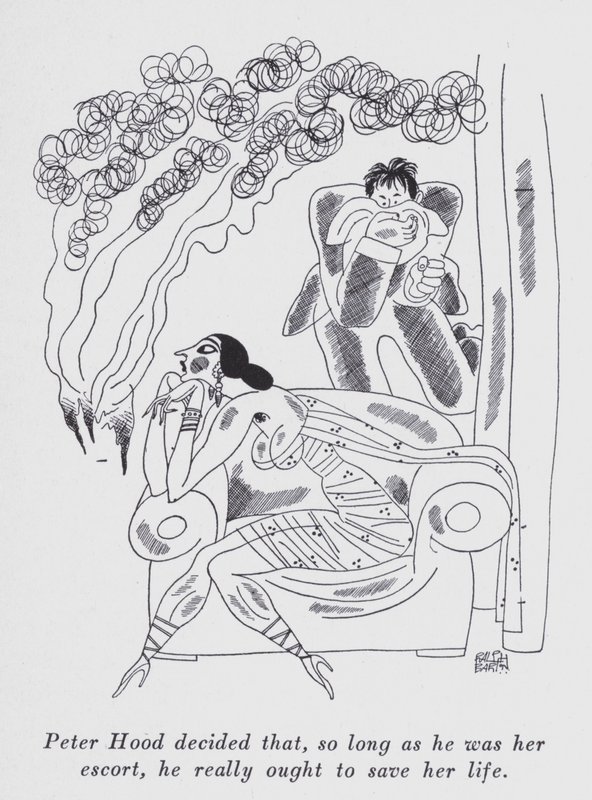 Illustration til "But Gentlemen Marry Brunettes" af Anita Loos (litho) af Ralph Barton