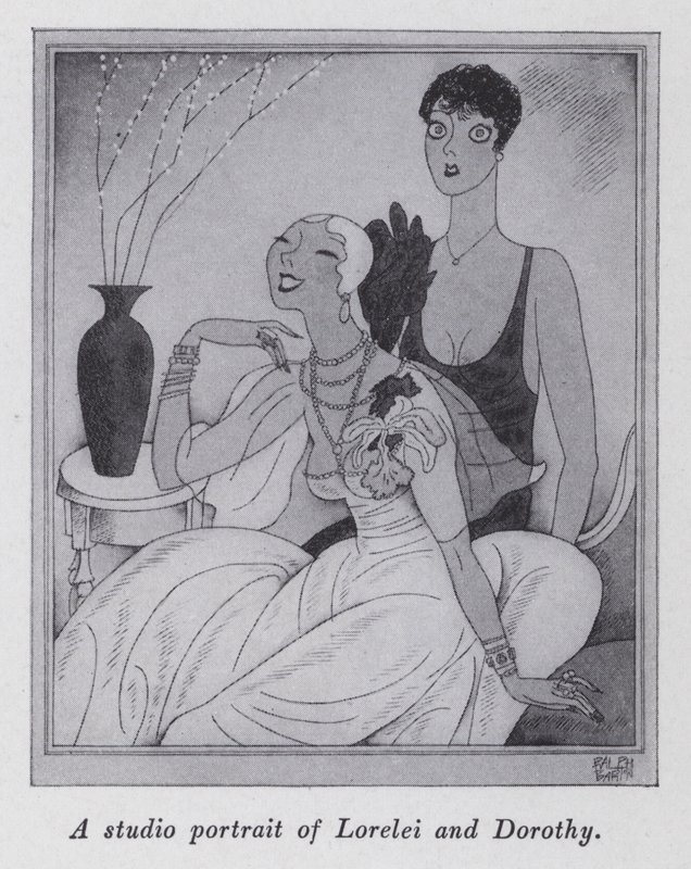 Illustration til "But Gentlemen Marry Brunettes" af Anita Loos (litho) af Ralph Barton