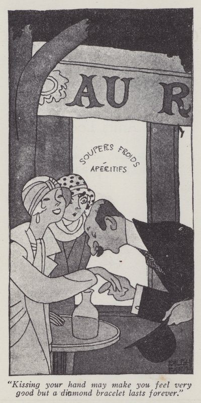 Illustration til Gentlemen Prefer Blondes af Anita Loos (litho) af Ralph Barton
