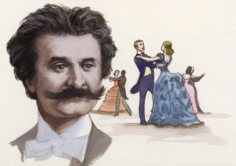 Johann Strauss den yngre (gouache på papir) af Ralph Bruce
