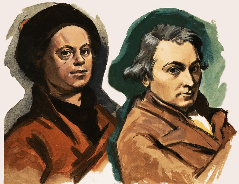 William Hogarth og George Romney af Ralph Bruce