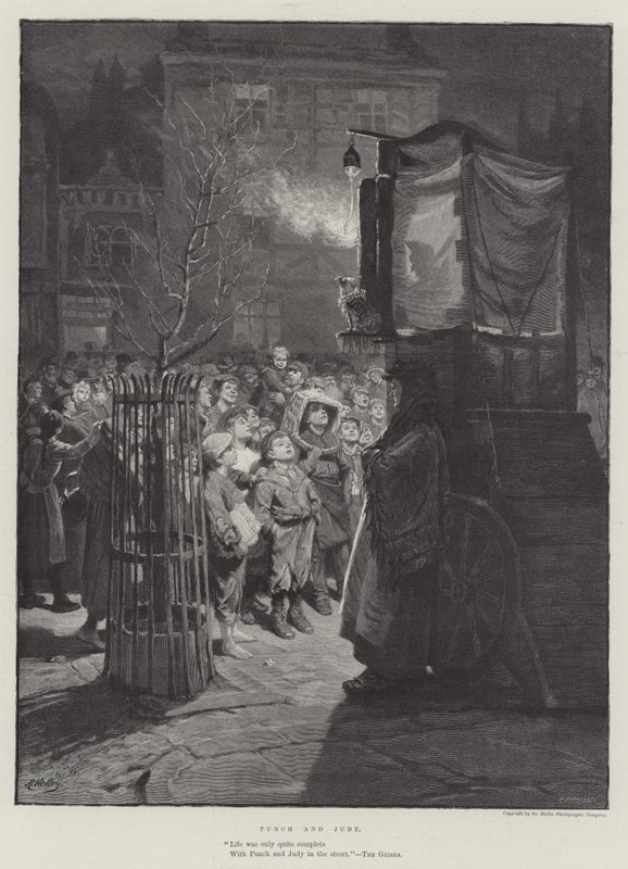 Punch og Judy af Ralph Hedley