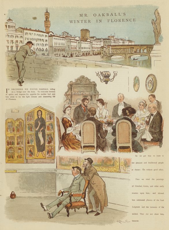 Hr. Oakballs vinter i Firenze (chromolitho) af Randolph Caldecott