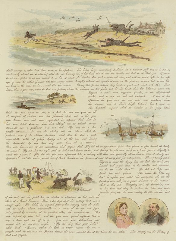 Paul og Virginia, eller den allersidste af smuglerne (chromolitho) af Randolph Caldecott