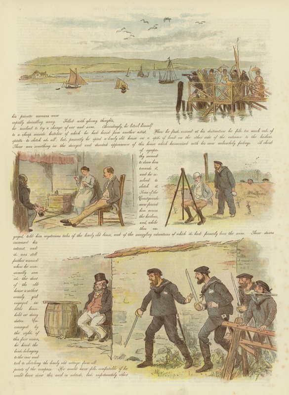 Paul og Virginia, eller den allersidste af smuglerne (chromolitho) af Randolph Caldecott
