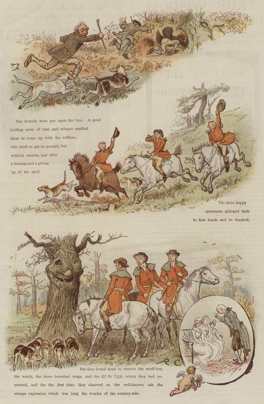 Legenden om den grinende eg (chromolitho) af Randolph Caldecott