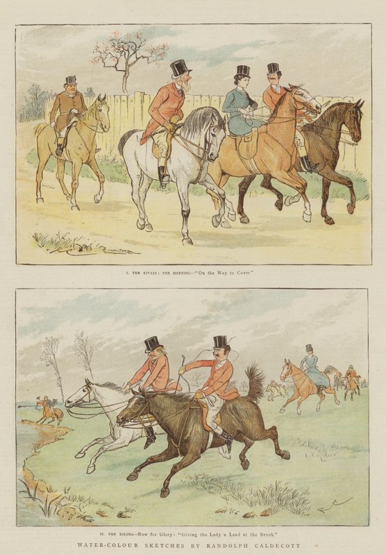 Skitser i vandfarve (chromolitho) af Randolph Caldecott