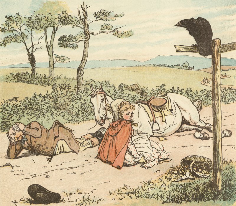 En bonde gik i trav på sin grå hoppe af Randolph Caldecott