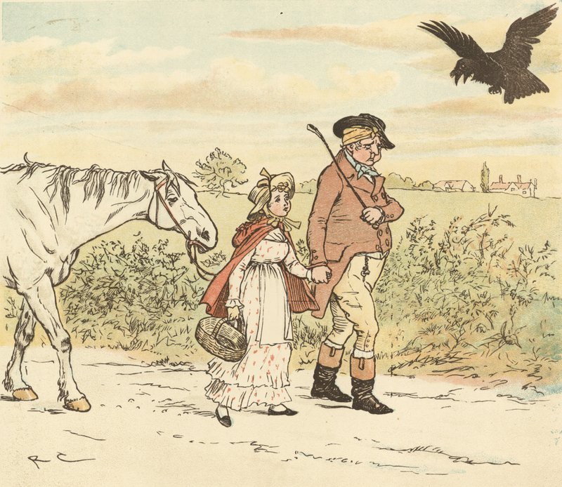 En bonde gik i trav på sin grå hoppe af Randolph Caldecott