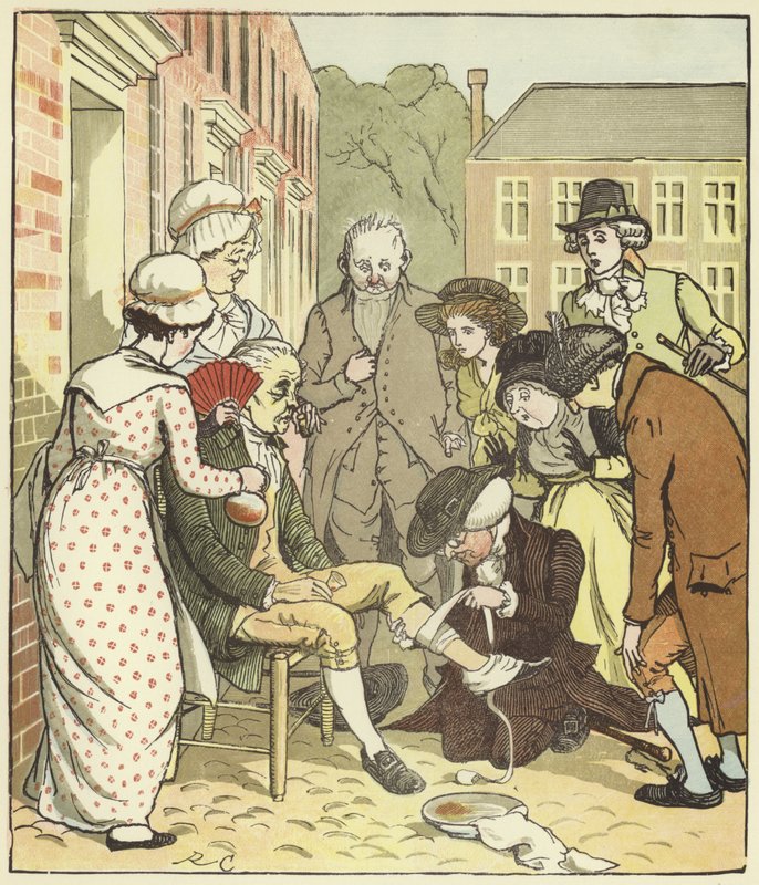En elegi om en gal hunds død af Randolph Caldecott