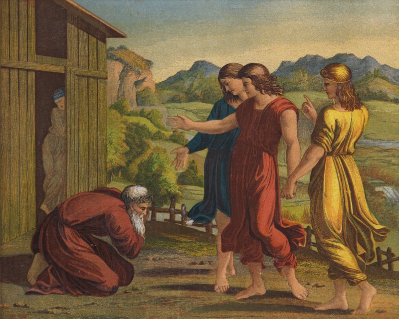 Tre engles tilsynekomst for Abraham af Raffaello Sanzio Raphael