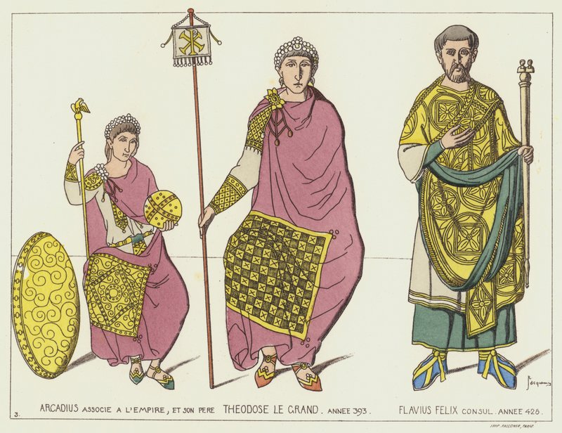 Arcadius og Theodosius af Raphael Jacquemin