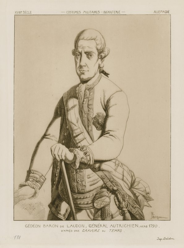 Baron Gideon von Laudon, østrigsk general, omkring 1790 af Raphael Jacquemin