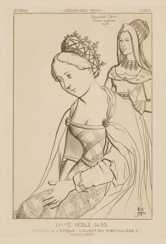 Elizabeth Clere, engelsk adelig kvinde, 1495 af Raphael Jacquemin
