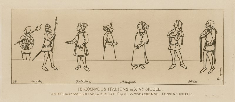 Italienske bogstaver fra det 14. århundrede af Raphael Jacquemin