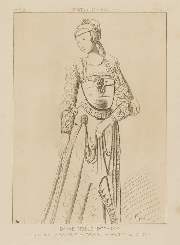 Adelig kvinde, 1500-1510 af Raphael Jacquemin