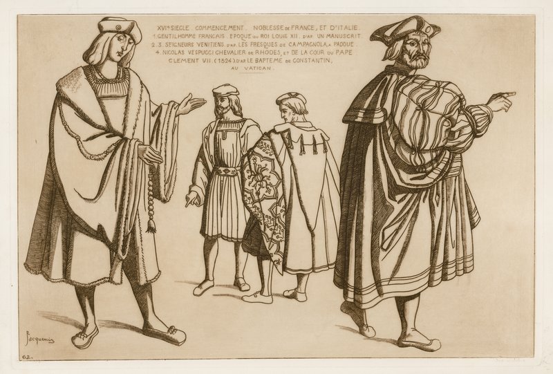 Adelsmænd fra Frankrig og Italien i begyndelsen af det 16. århundrede af Raphael Jacquemin