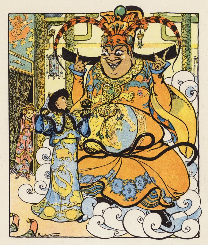 Les Mille et Une Nuits / Tusind og én nat (farvelitografi) af Raymond de la Neziere
