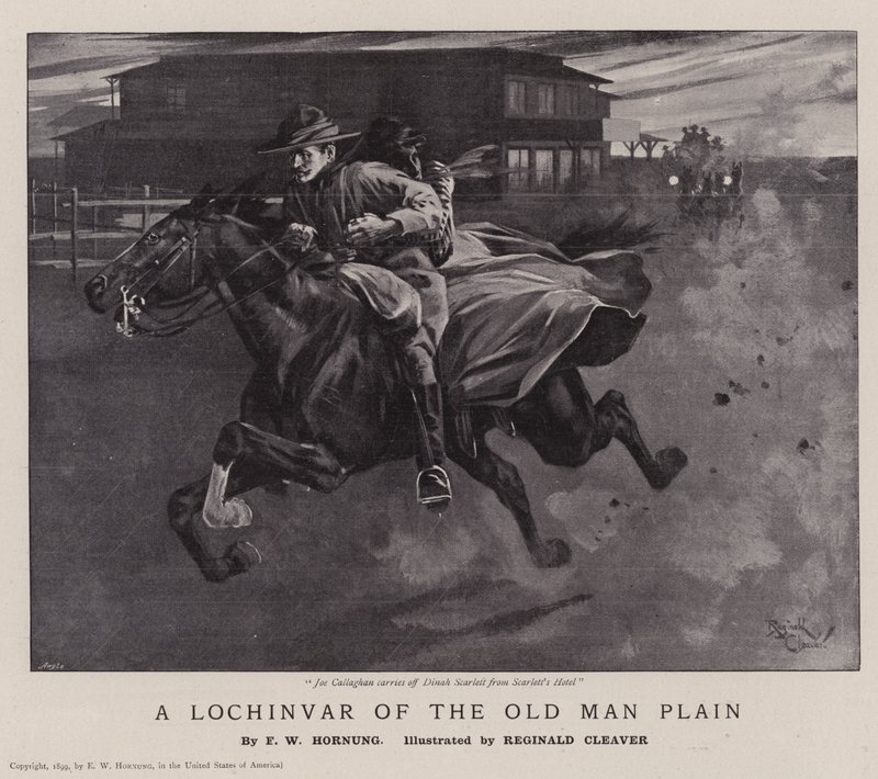A Lochinvar of the Old Man Plain (litografi) af Reginald Thomas Cleaver