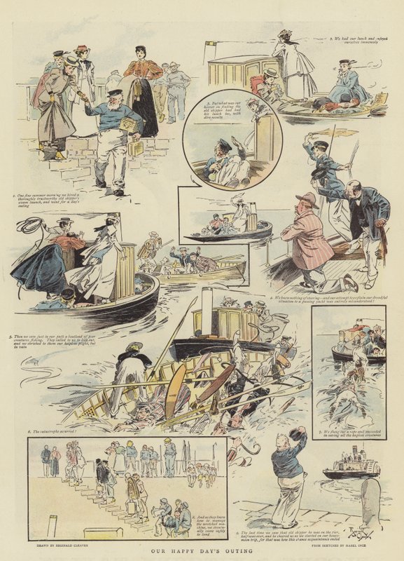Vores lykkelige dags udflugt (chromolitho) af Reginald Thomas Cleaver