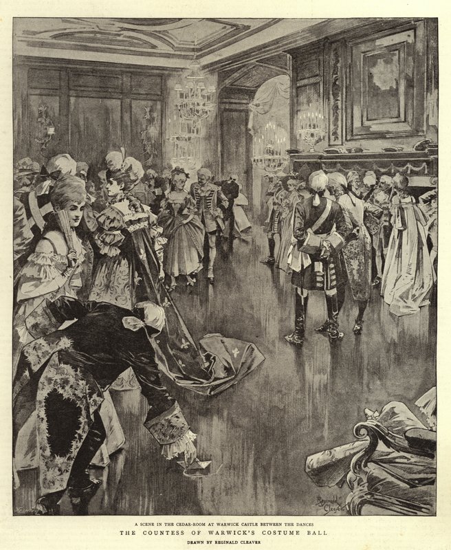 Grevinden af Warwicks kostumebal (litografi) af Reginald Thomas Cleaver