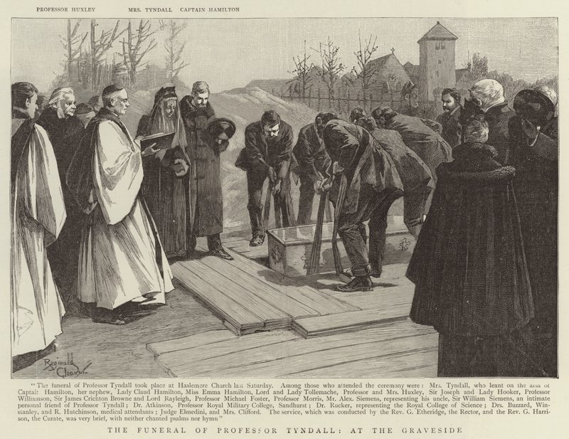 Professor Tyndalls begravelse, ved gravstedet (kobberstik) af Reginald Thomas Cleaver
