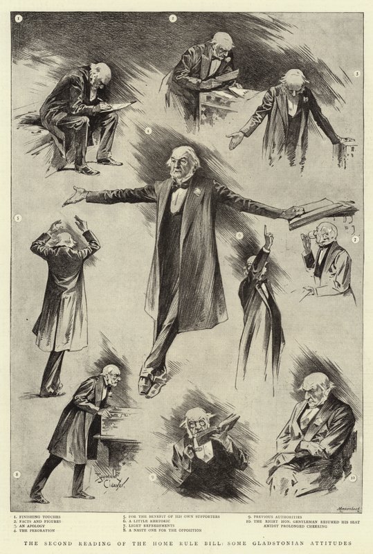 Andenbehandlingen af hjemmestyreloven, nogle Gladstonske holdninger (litho) af Reginald Thomas Cleaver