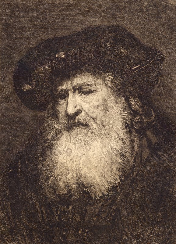 Portræt af en gammel mand i Dresden Gallery af Rembrandt van Rijn