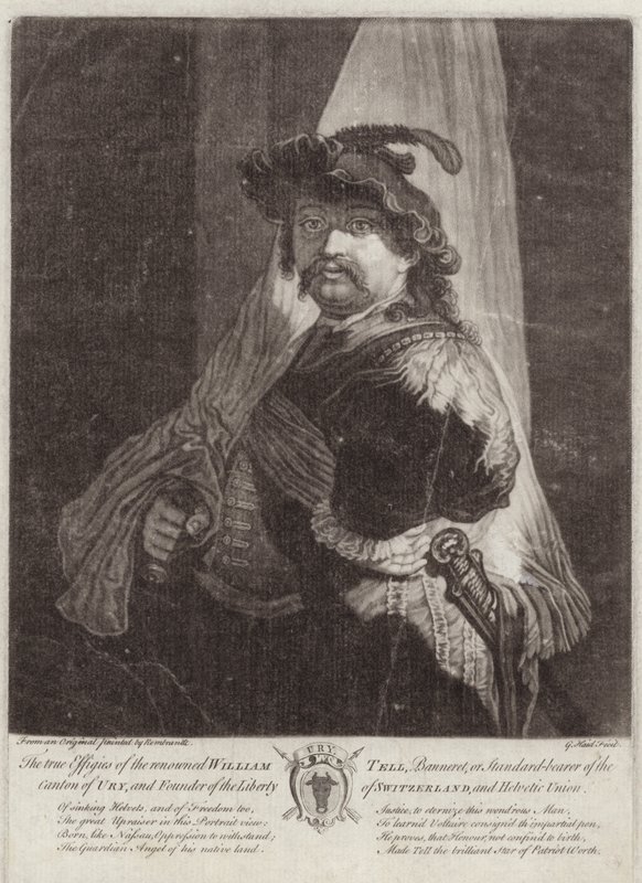 Portræt af William Tell af Rembrandt van Rijn