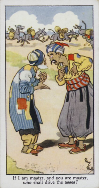 Hvis jeg er herre, og du er herre, hvem skal da drive æslerne? af René Bull