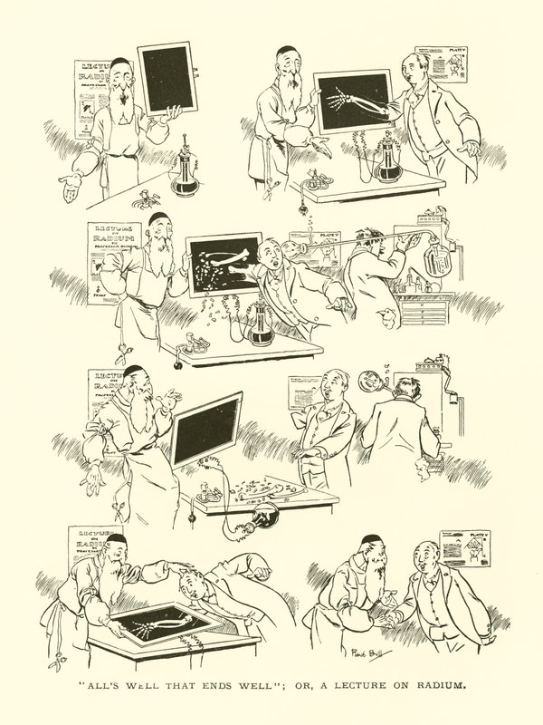 Alt er godt, der ender godt; eller et foredrag om radium (gravering) af René Bull