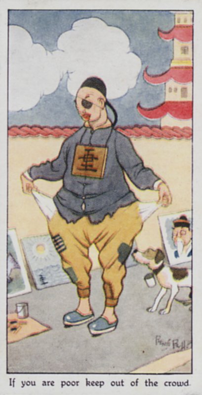 Østligt ordsprog: Hvis du er fattig, hold dig væk fra mængden (farve litho) af René Bull