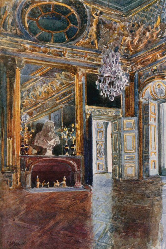 Forværelse kendt som Oeil de Boeuf, Versailles af Rene Binet